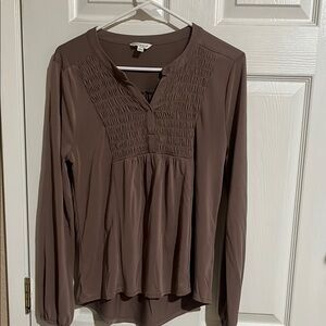 Women's Brown Long Sleeve Top